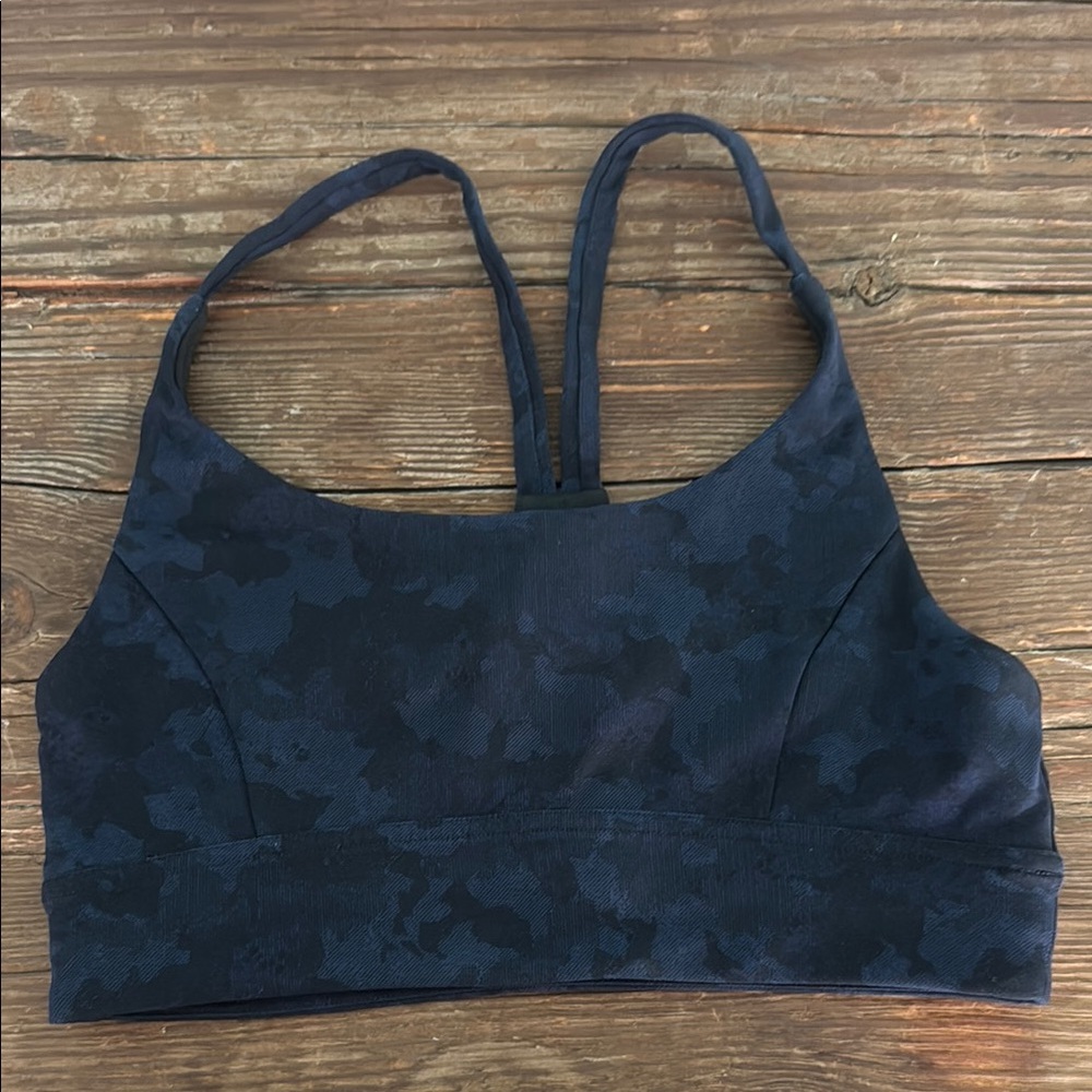 Lululemon Athletica Navy Camouflage Sports Bra Size 6